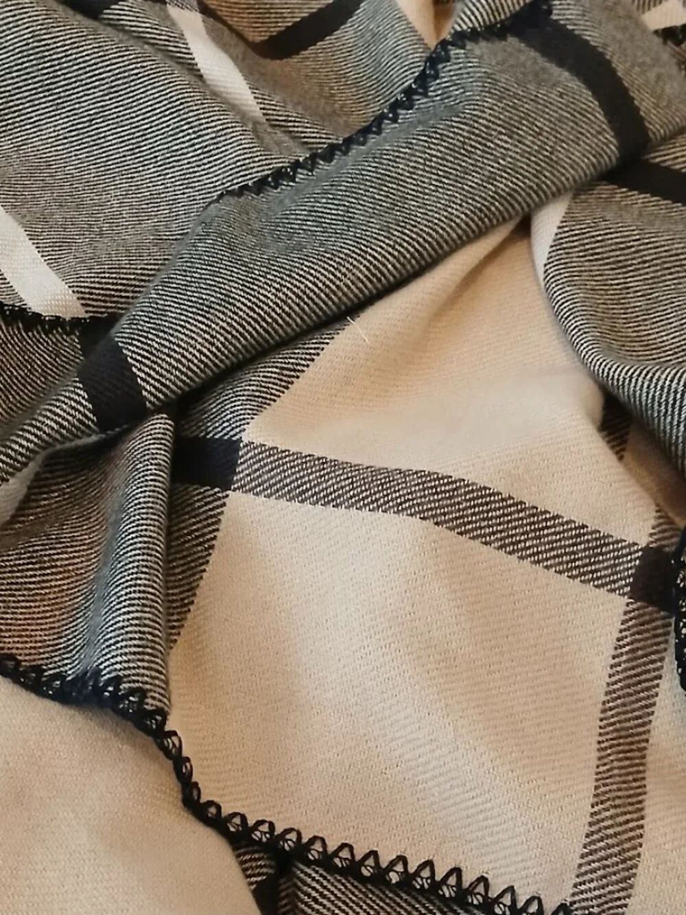 Just Cozy Poncho Scarf - one size - NWT - brown & camel colors